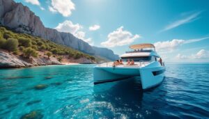 explorez la crète autrement à bord d'un catamaran et vivez une aventure unique au cœur des paysages méditerranéens d'une beauté à couper le souffle.