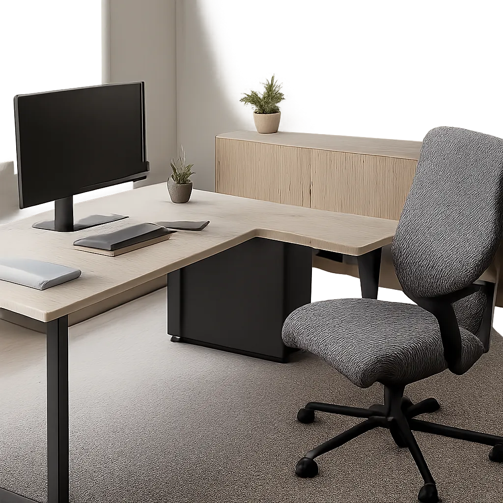 Bureau assis-debout ou bureau en L : la solution la plus pratique pour un poste de travail ergonomique et bien organisé ?