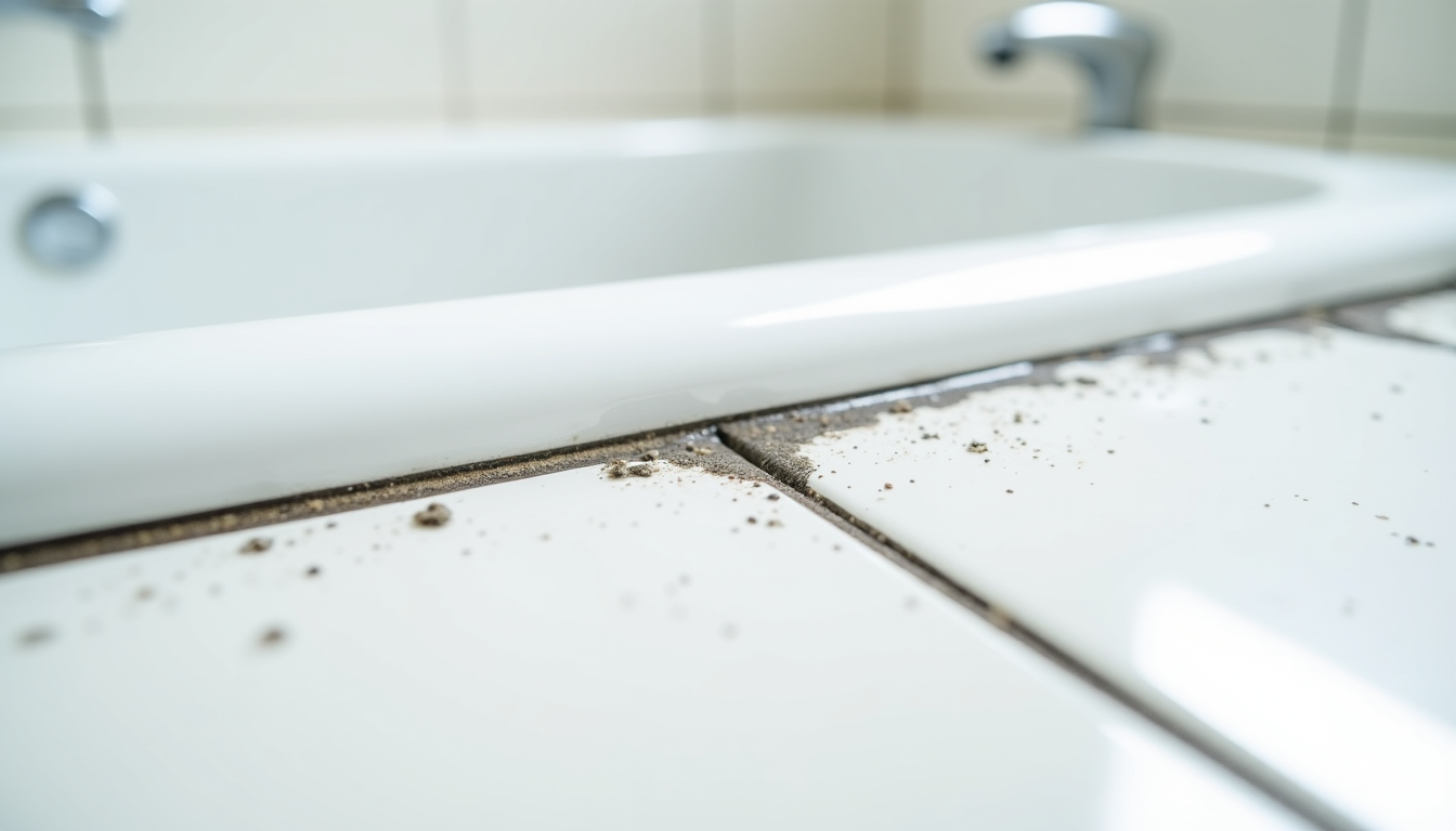 Que faire lorsqu’un joint de salle de bains noircit ?
